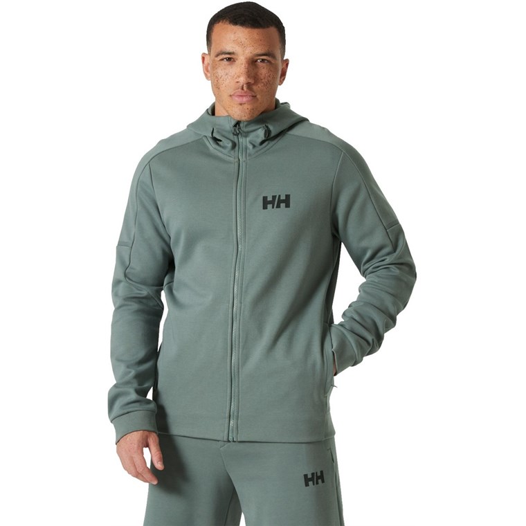 Helly Hansen Hp Tech Sweat Fz Hooded Jacket Grey Cactus