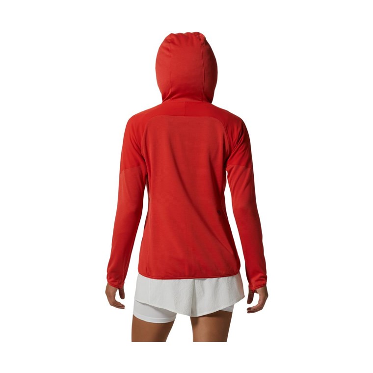 Mountain Hardwear Stratus Range Full Zip Hooded Jacket Women Summit Red