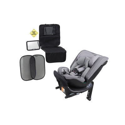 Beemoo Rotate i-Size Bilstol Inkl. Tilbehørspakke, Mineral Grey