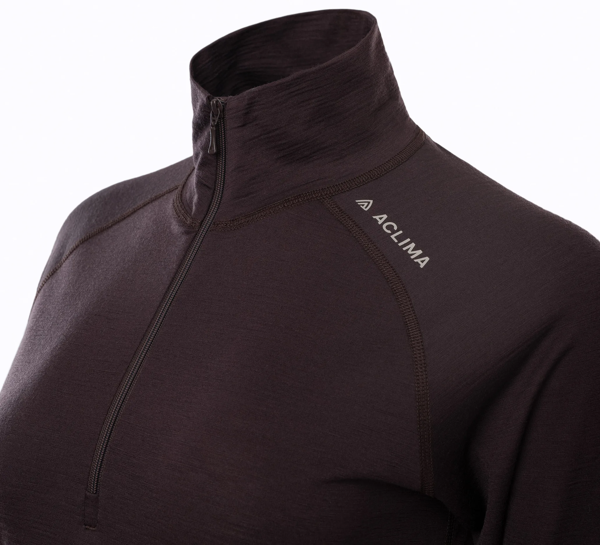Aclima Women's LightWool 180 Polo with Zip Chocolate Plum