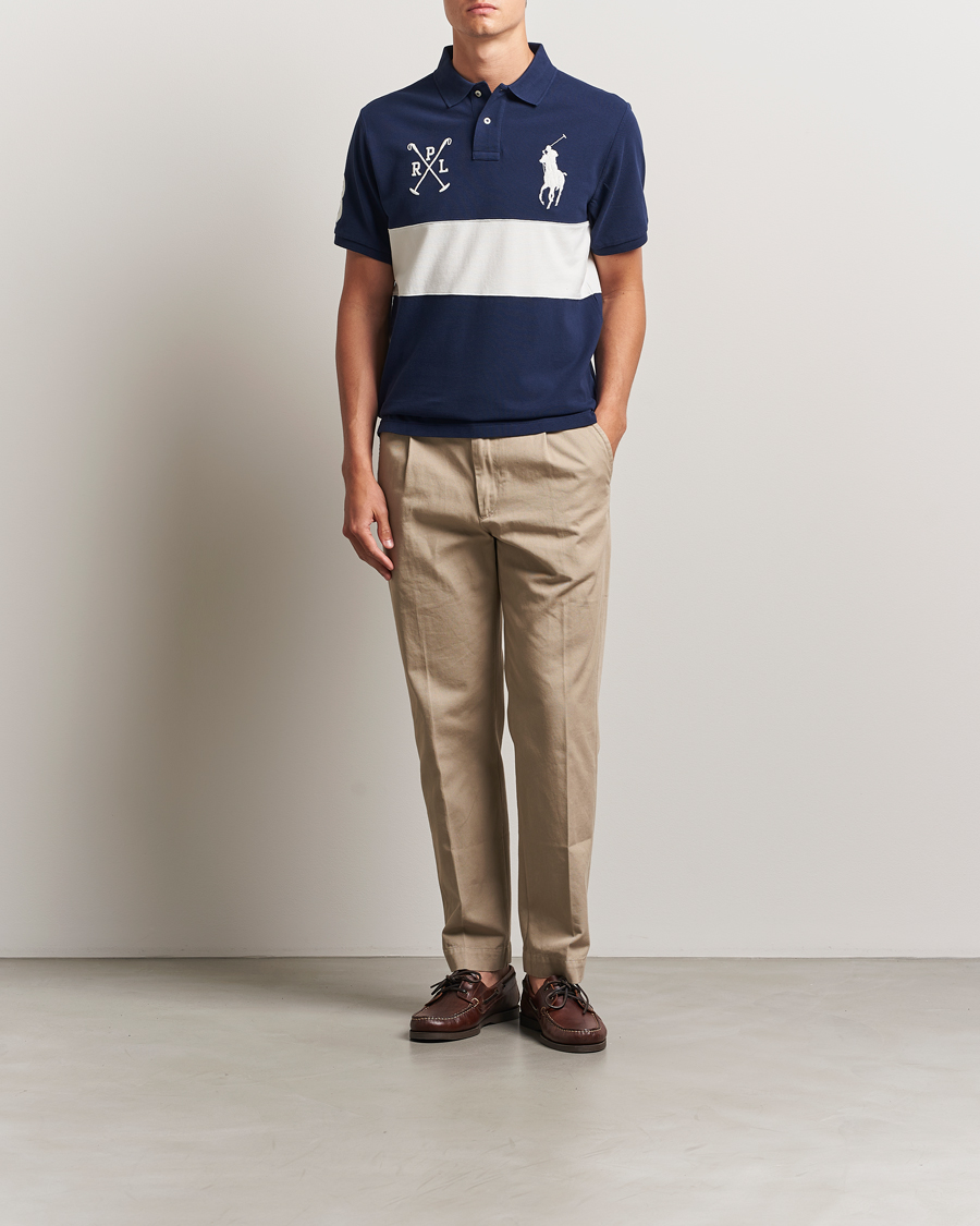Polo Ralph Lauren Custom Slim Block Stripe Polo Newport Navy/Nevis