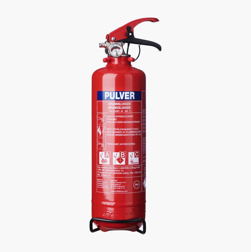 Brannslukningsapparat pulver, ABC, 1 kg