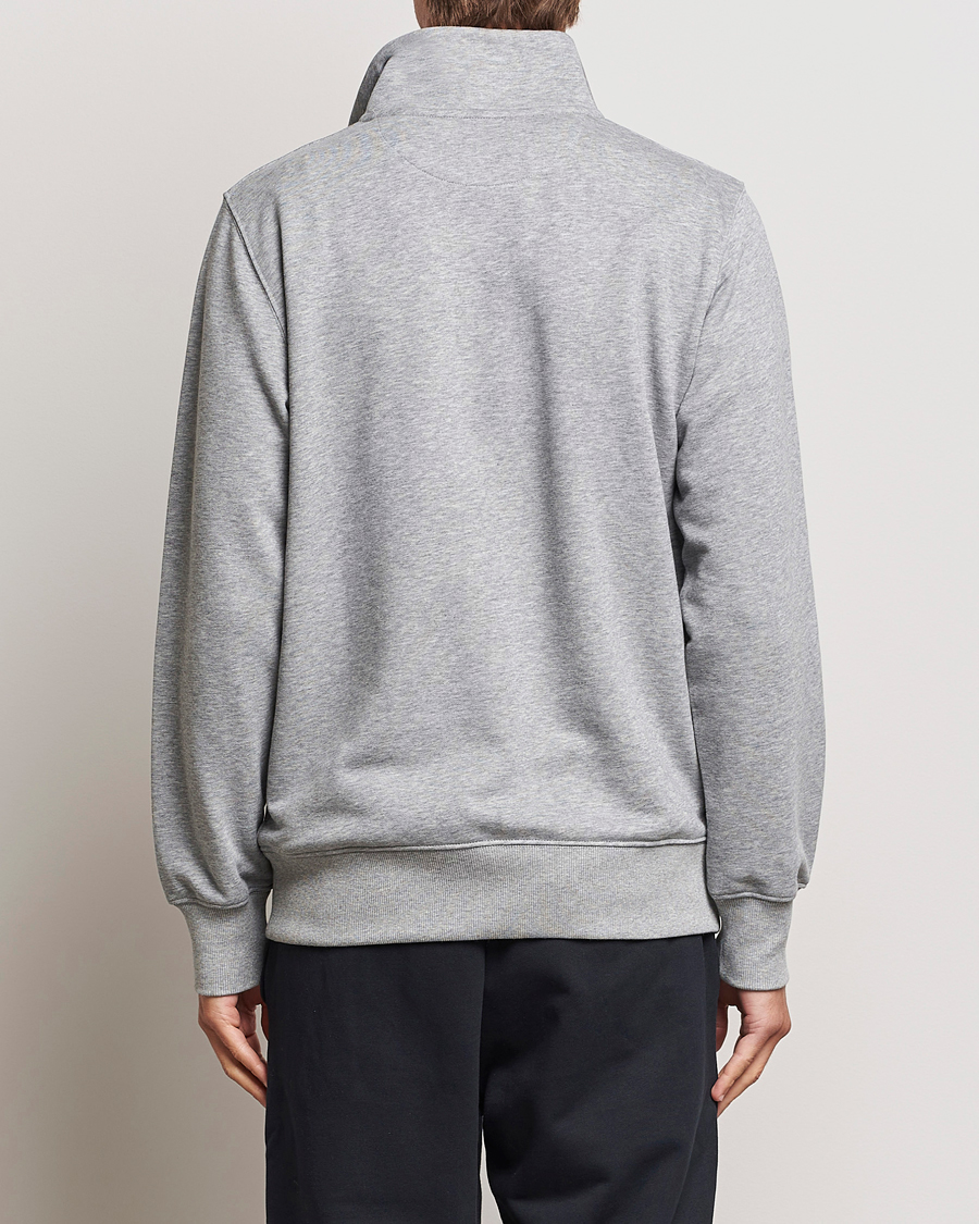 GANT Original Shield Half Zip Sweater Grey Melange