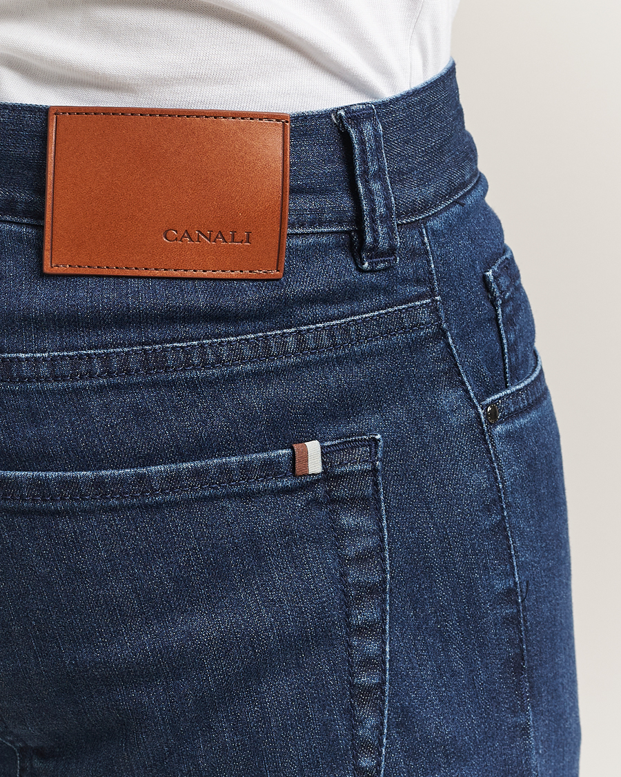 Canali Slim Fit Jeans Mid Blue Wash