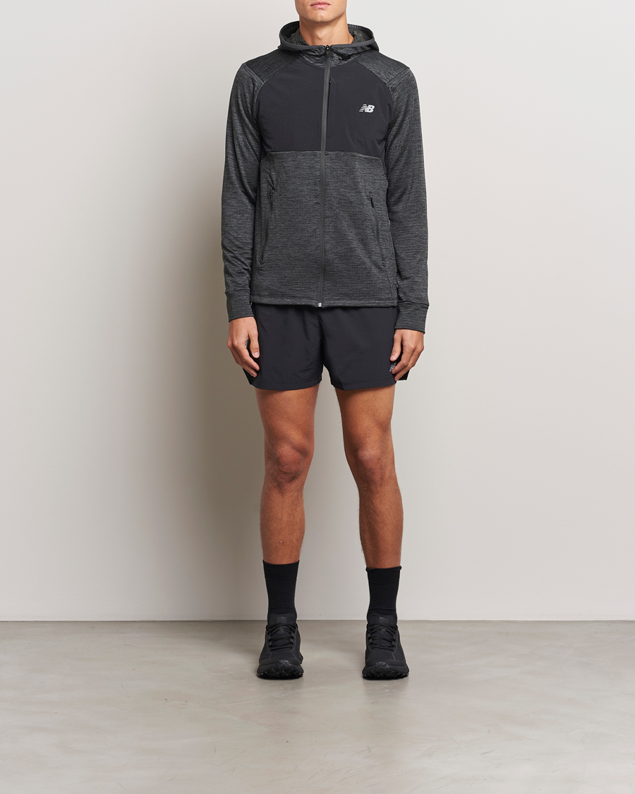 New Balance Running Heat Grid  Hooded Full Zip Black