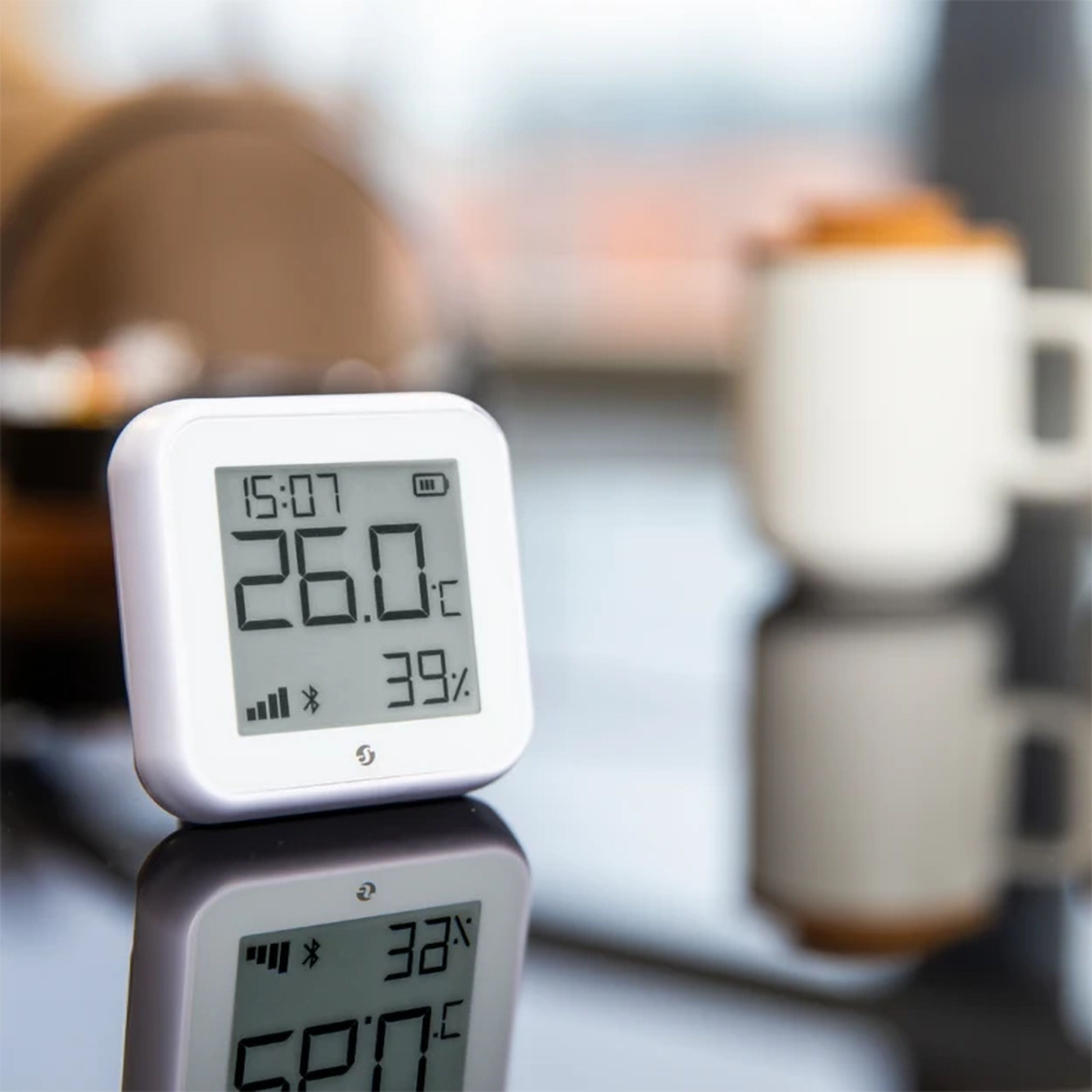 Shelly H&T Gen 3 Termometer og hygrometer Hvit