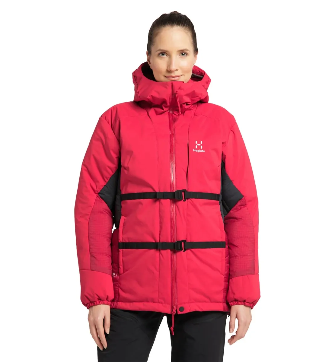 Haglöfs Nordic Expedition Down Hood Women Scarlet Red/Dala Red