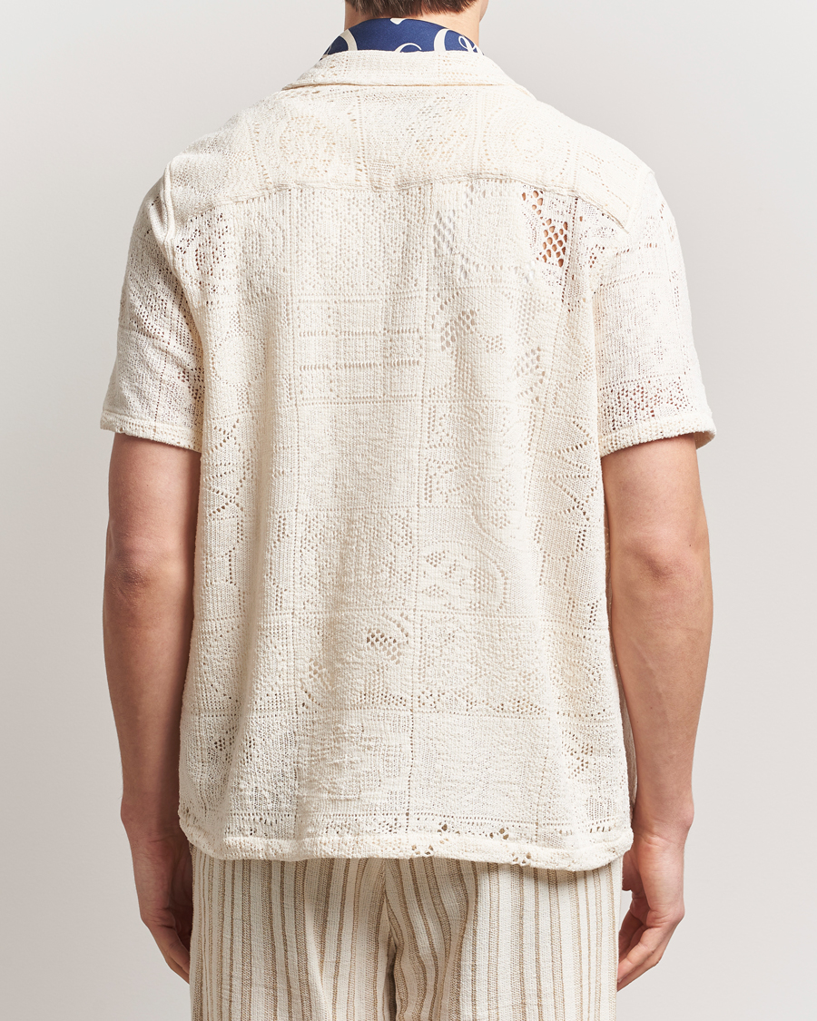Les Deux Hector Lace Short Sleeve Shirt White