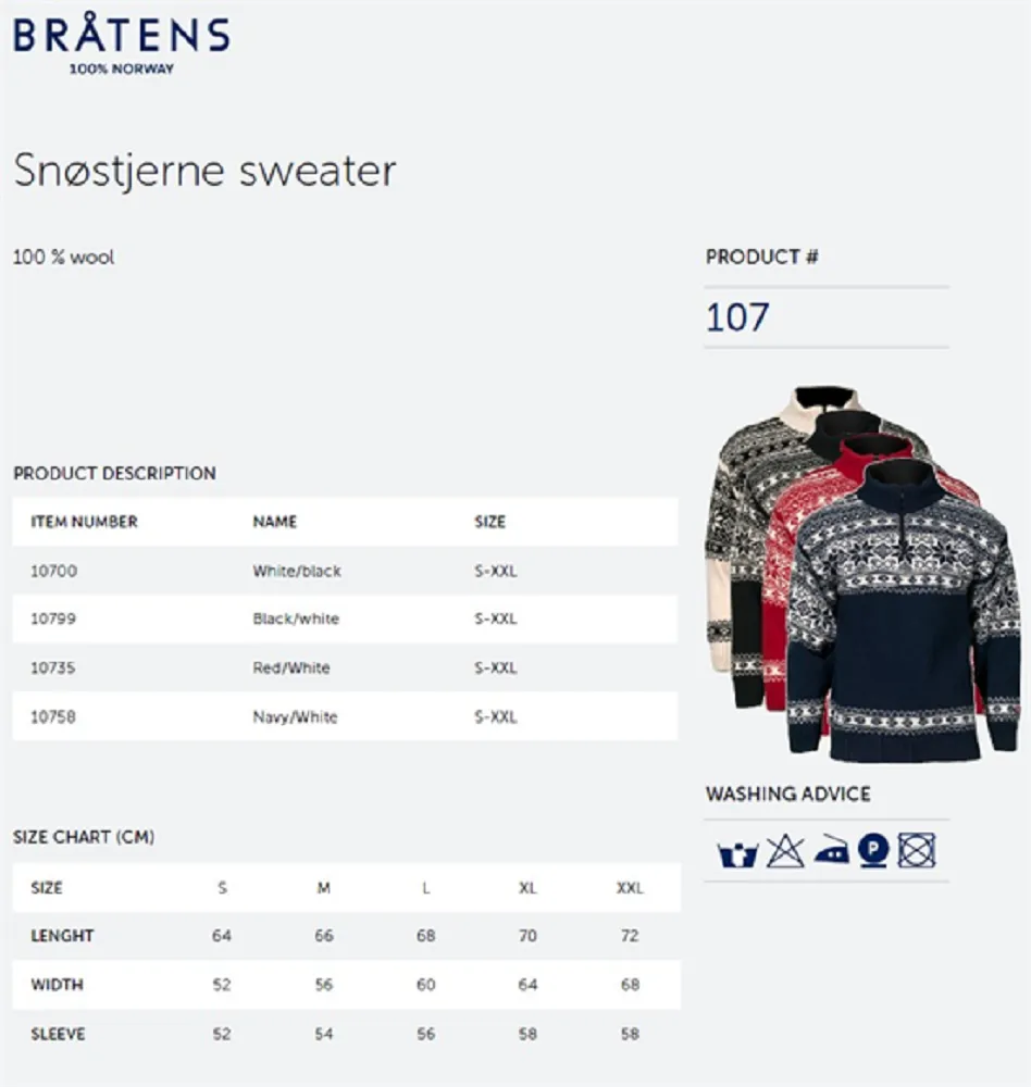 Bratens Bråtens Snøstjerne Genser Blå