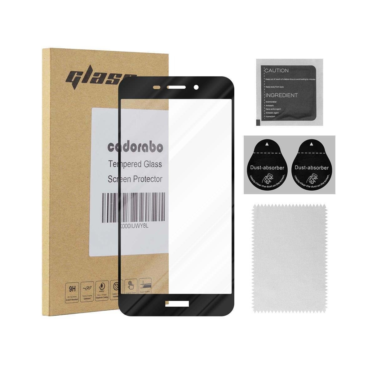 Honor 6C PRO Skjermbeskytter Skärmskydd (svart)