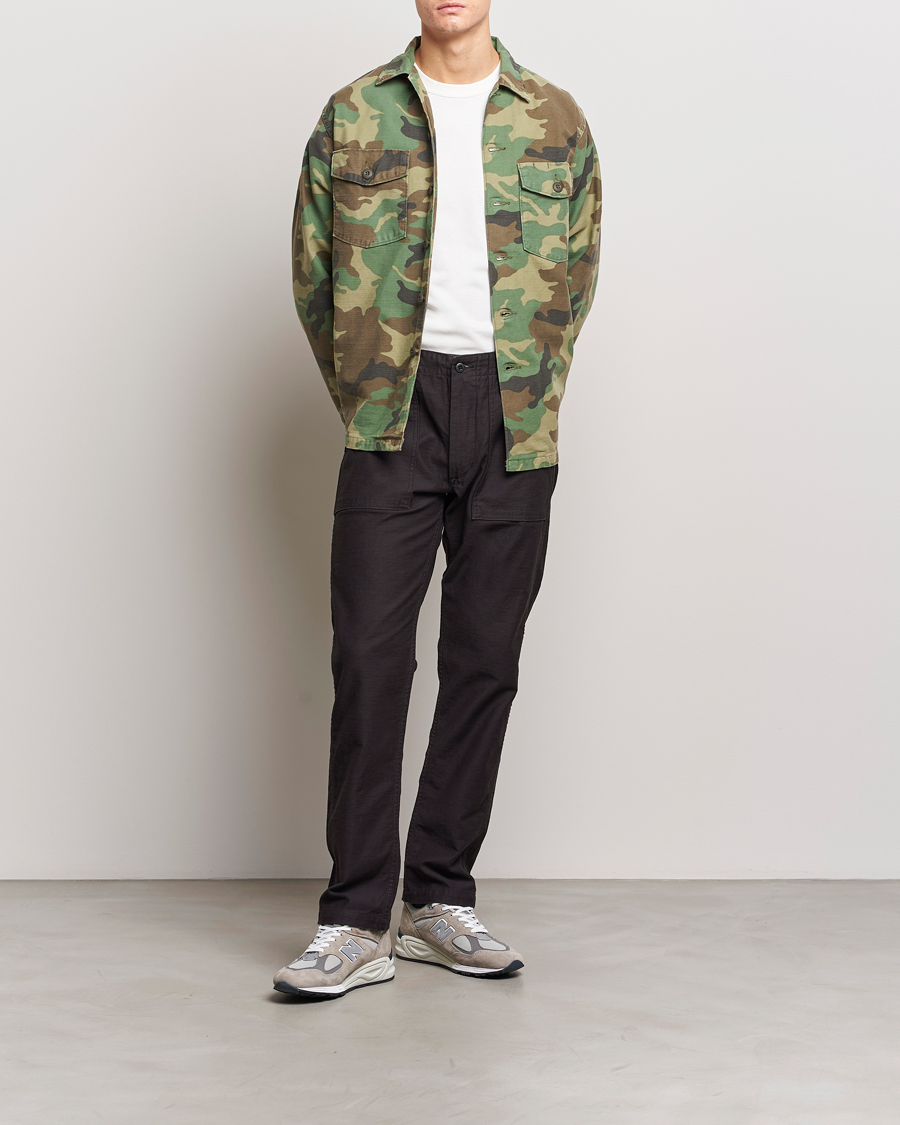 orSlow Slim Fit Original Sateen Fatigue Pants Black