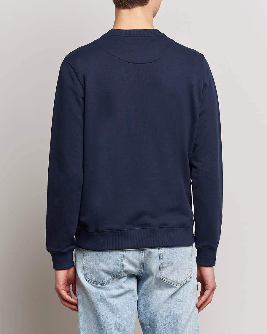 Stenströms Cotton Collage Crew Neck Navy