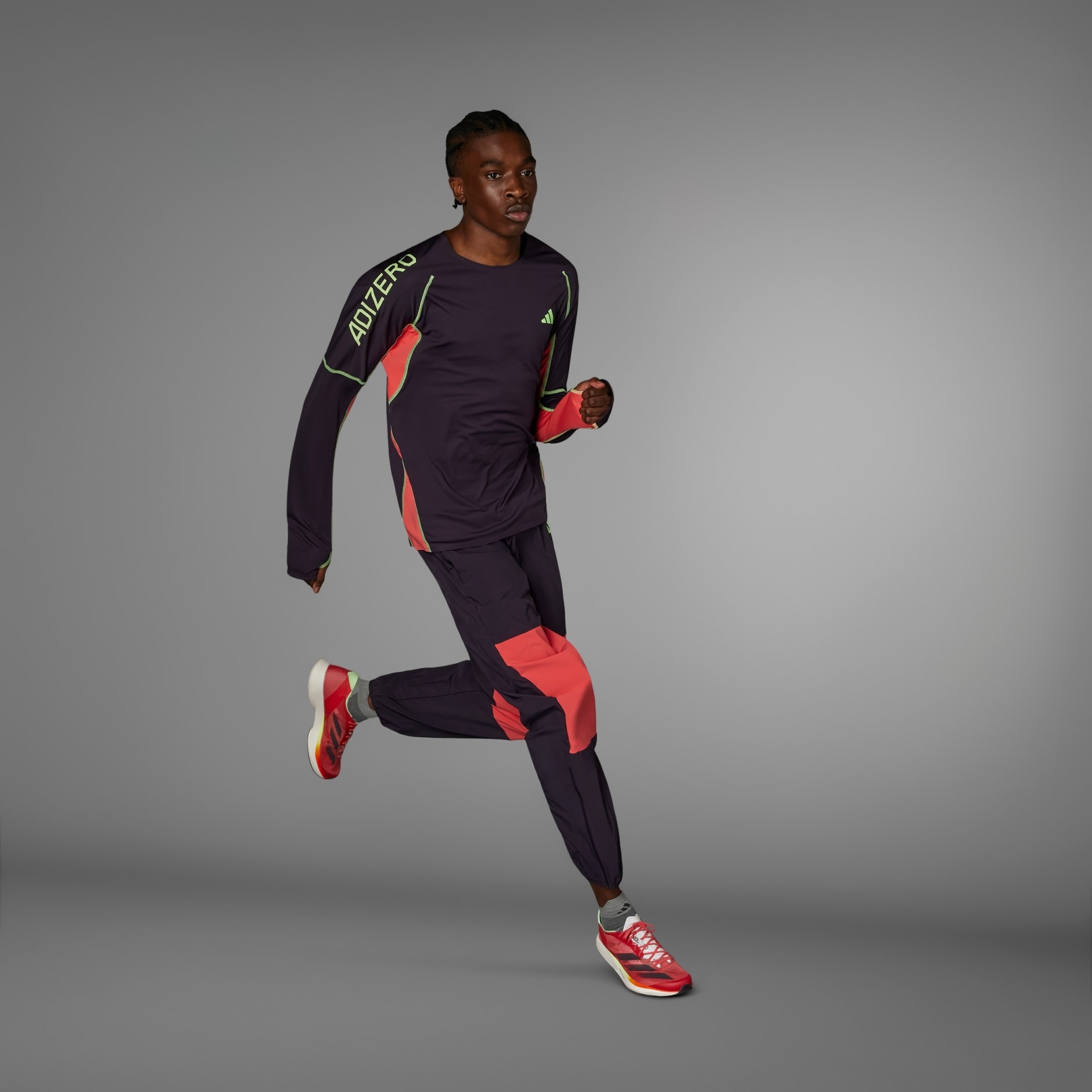 Ekiden Running Long Sleeve Tee Herre Aurora Black