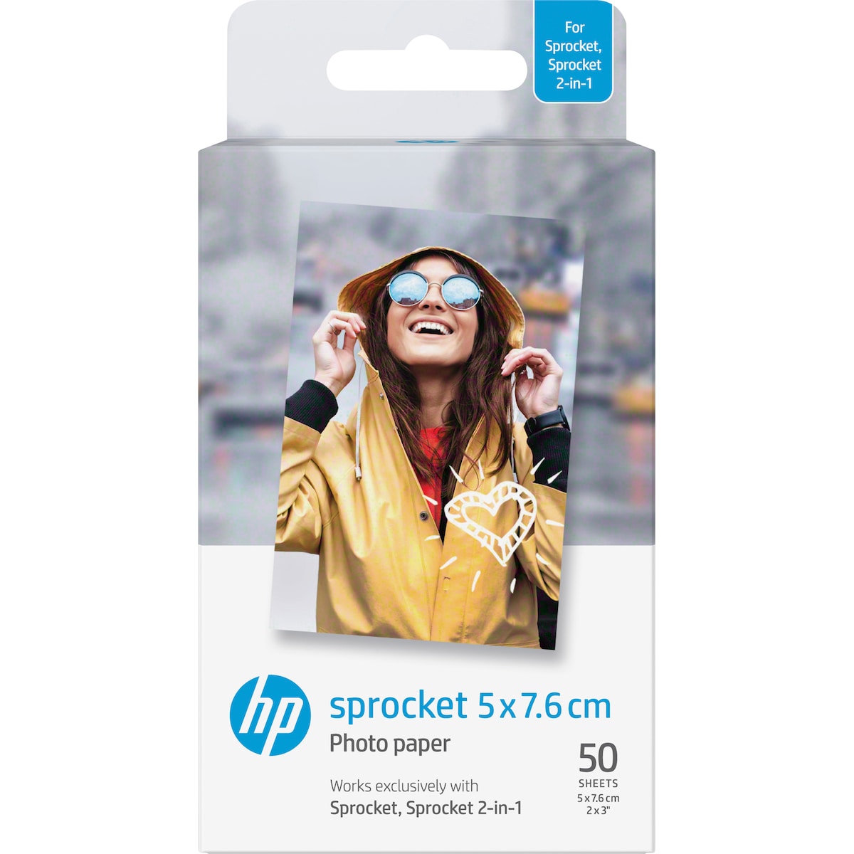 HP Paper Sprocket 2x3 polaroidfilm 50-pakning