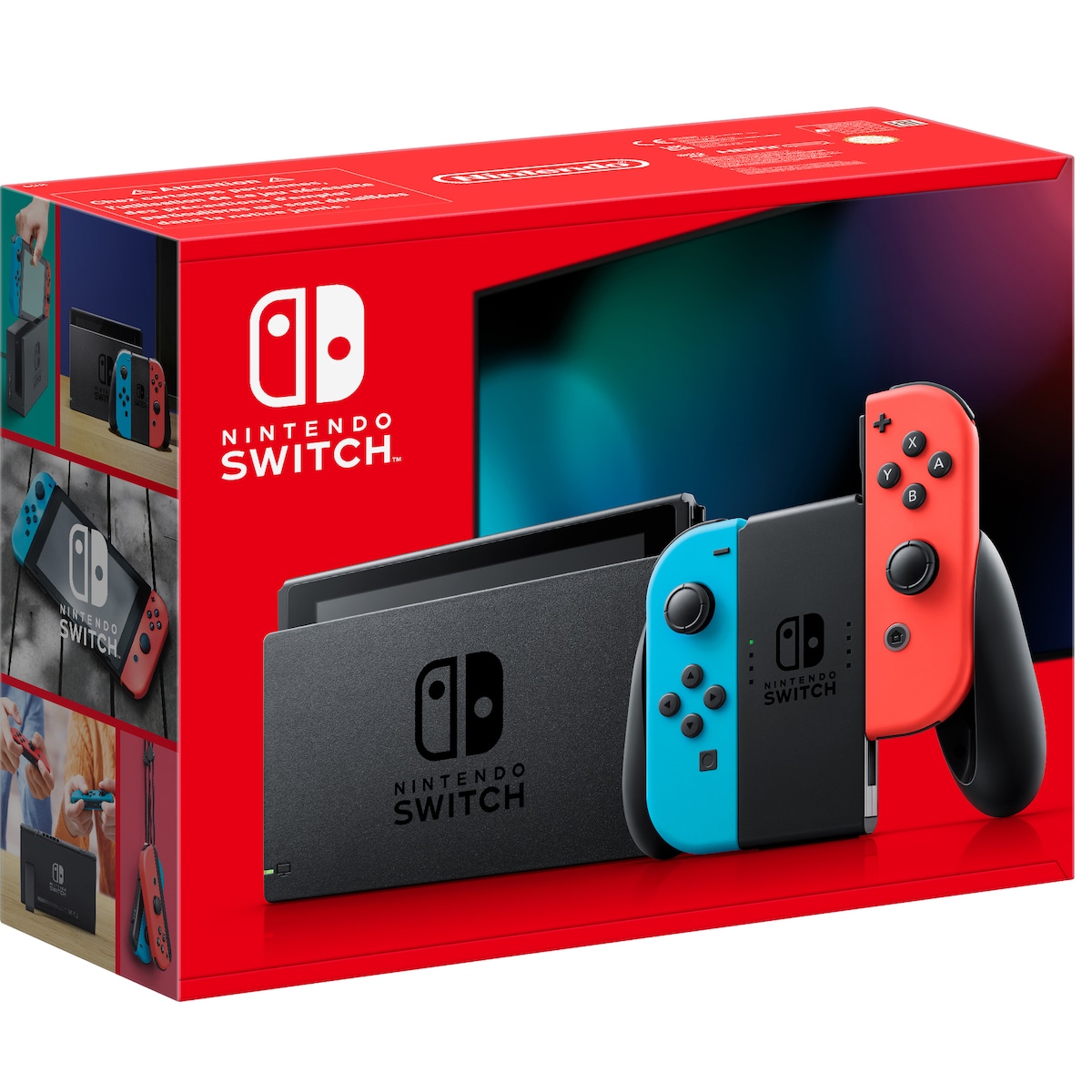 Nintendo Switch spillkonsoll 2022 with neon Joy-Con kontrollere