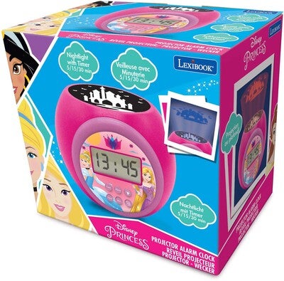 Disney Princess Projector Vekkeklokke, Rosa