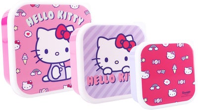 Hello Kitty 3 in 1 Snackboks Fresh Bites, Rosa