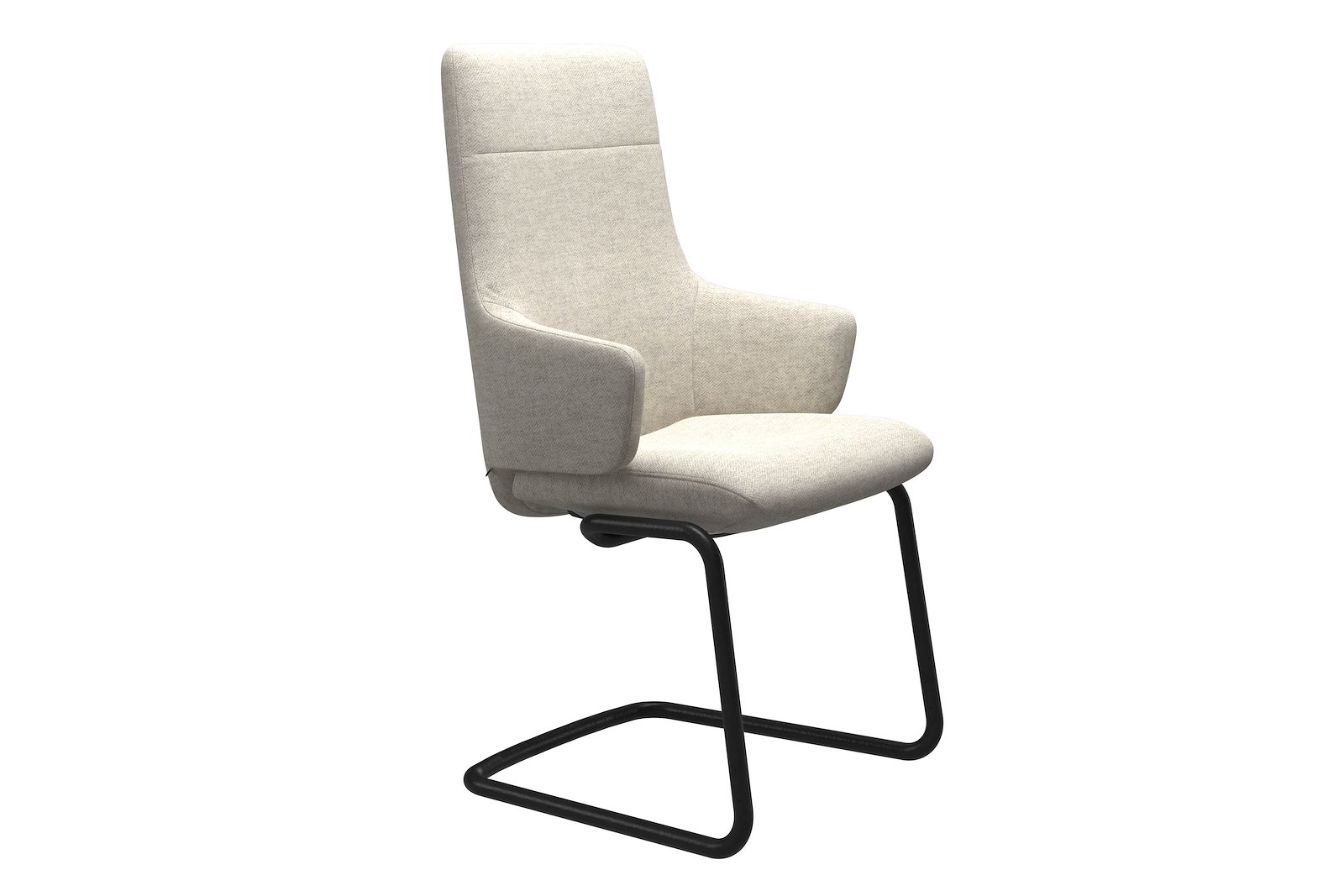 Chilli spisestol Tekstil Peony - Light Beige - Sort