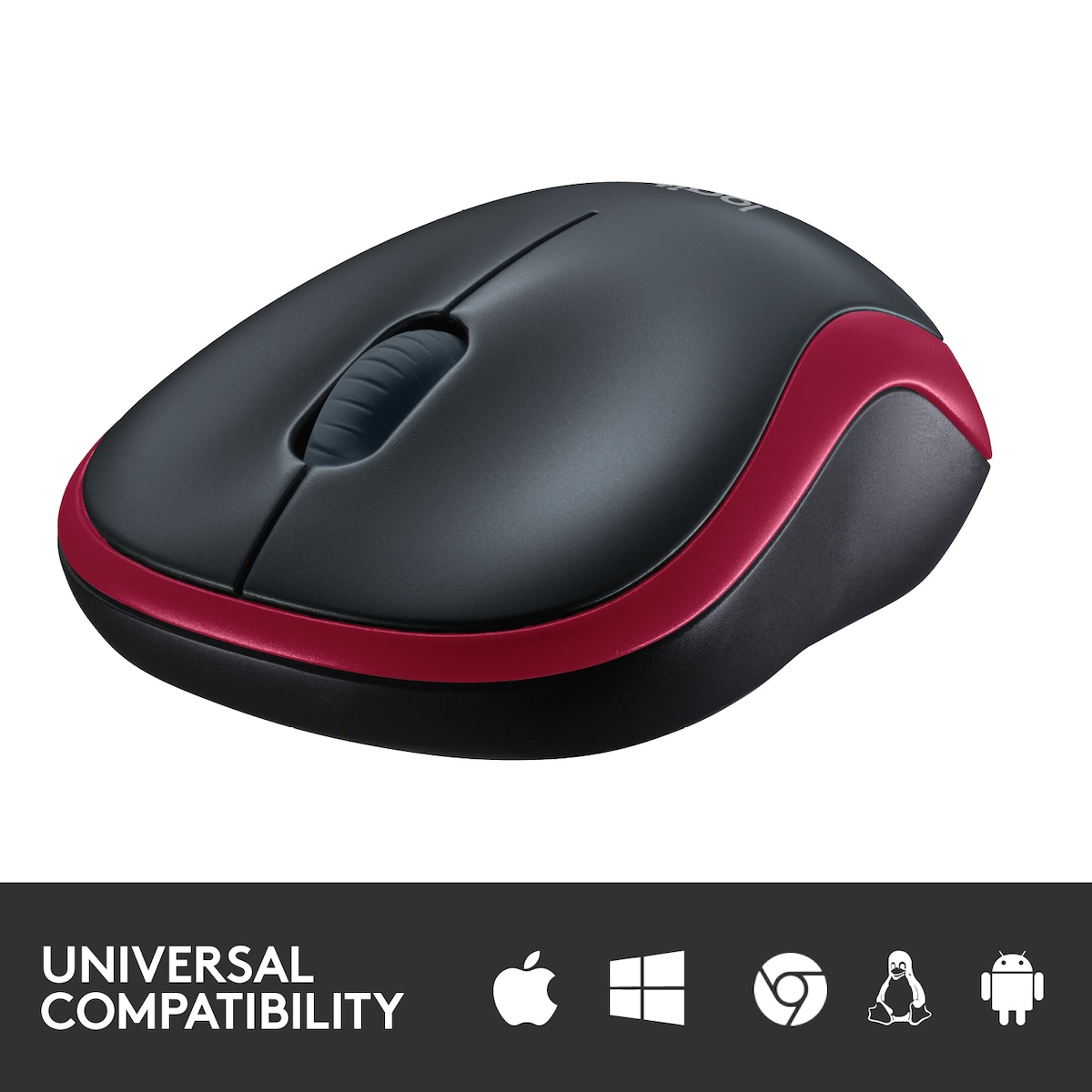 Logitech M185 trådløs mus (rød)
