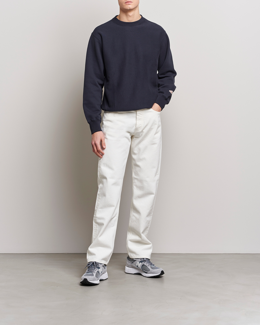 Nudie Jeans Hasse Crew Neck Sweatshirt Navy