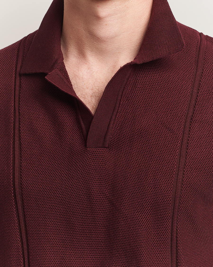 Orlebar Brown Horton Pique Texture Polo Damson