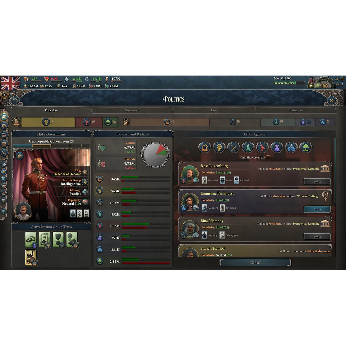 Victoria 3: Voice of the People - PC Windows,Mac OSX,Linux