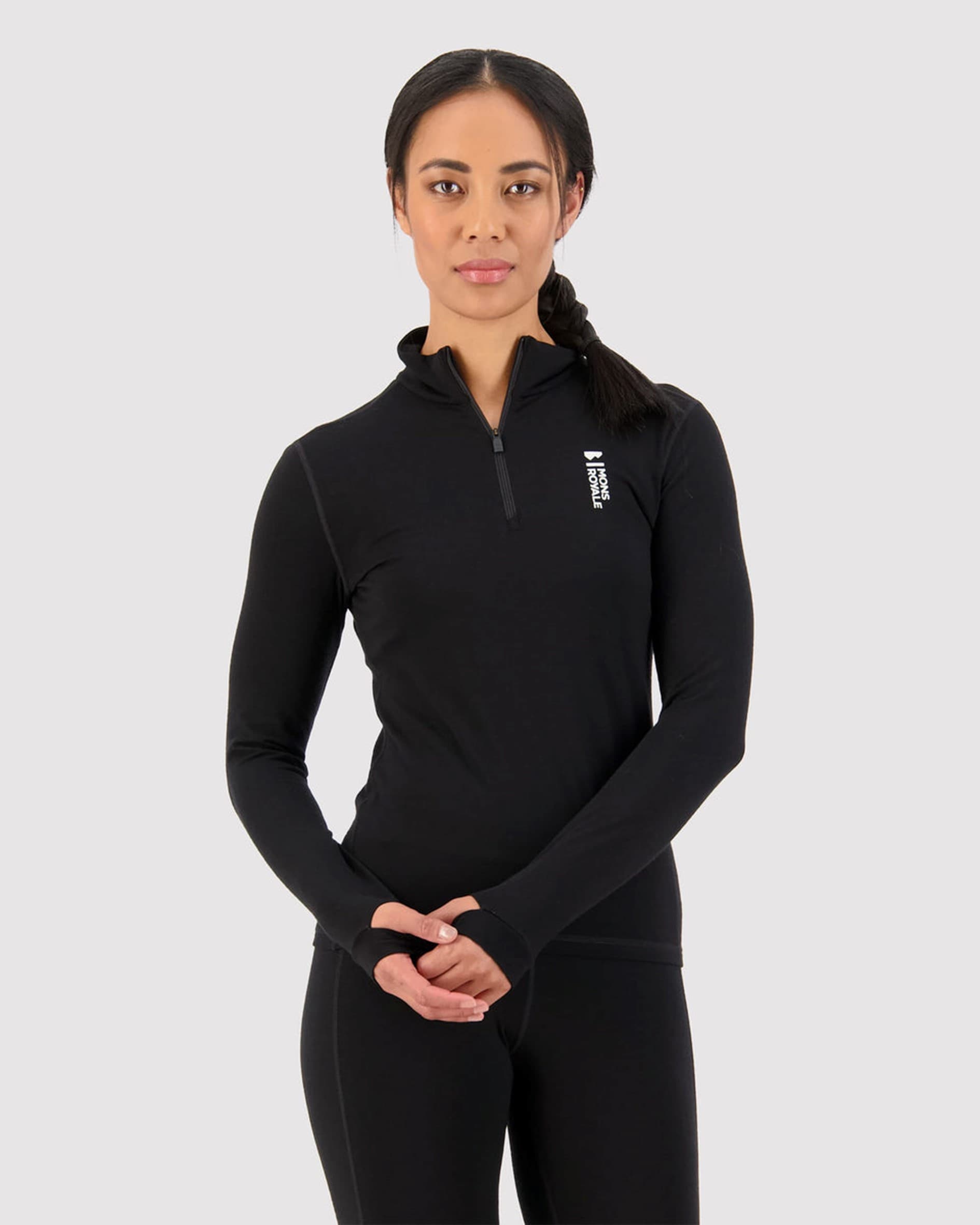 Kjøp - Mons Royale Cascade Merino Flex 200 1/4 zip - fra Hekta på Tur!