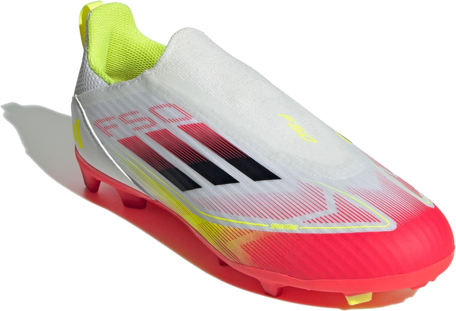 F50 League LL FG/MG Junior Cloud White/Core Black/Solar Yellow