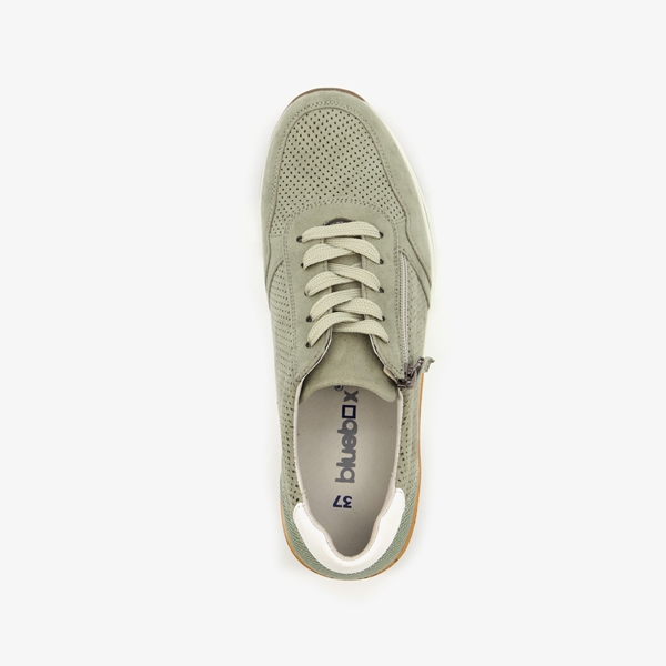 Blue Box dames sneakers kaki met wit detail