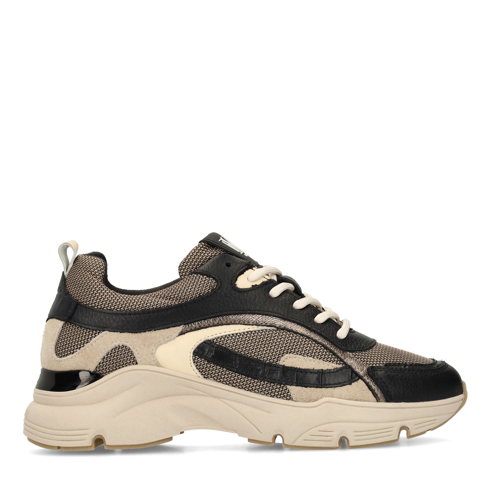 Zwarte leren sneakers