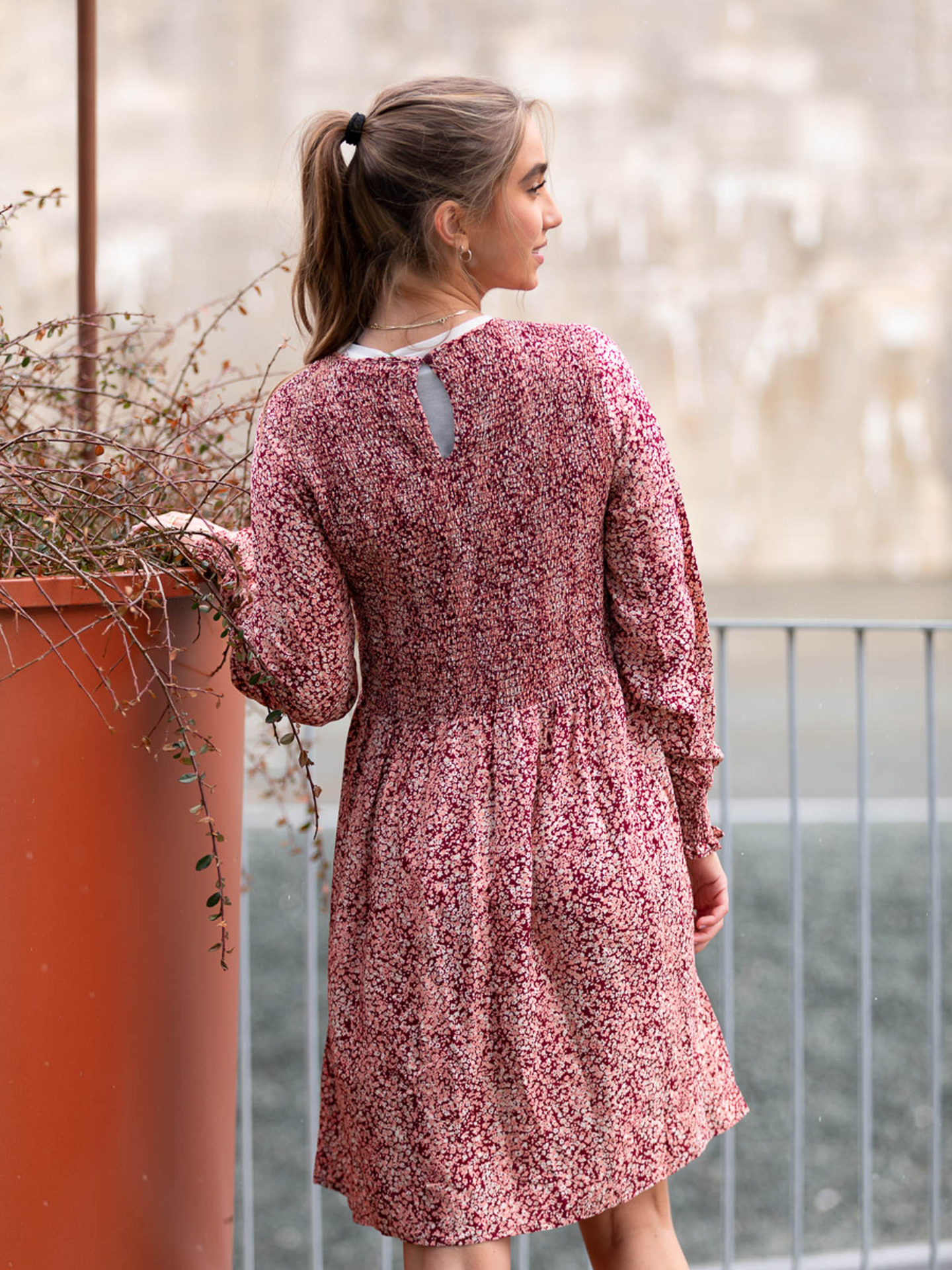 Madelina Long Sleeve Dress All Over Print