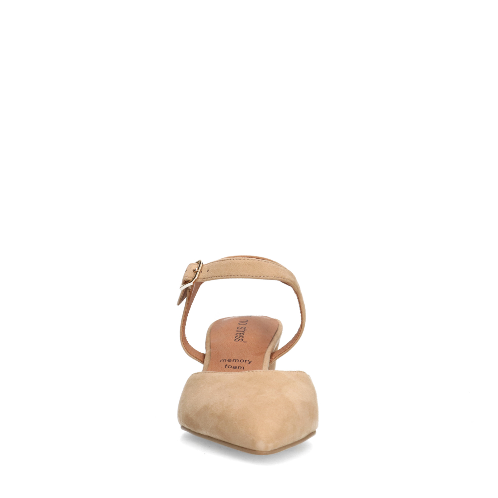 Beige suède slingbacks