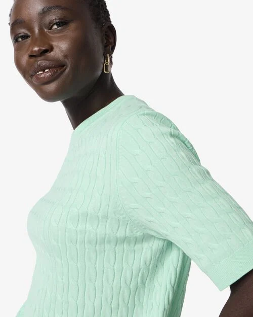 pull maillé Fally pour femmes vert