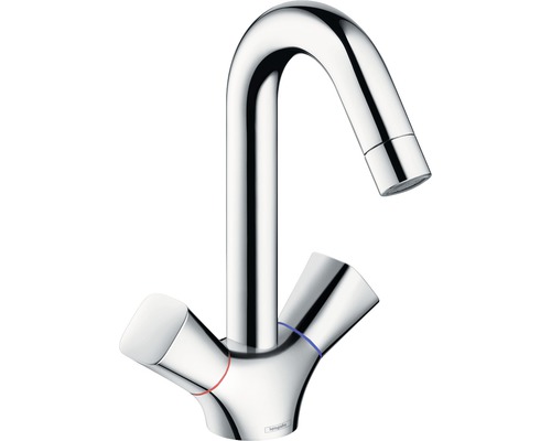 hansgrohe Logis 71222000 chroom wastafelmengkraan inclusief afvoergarnituur