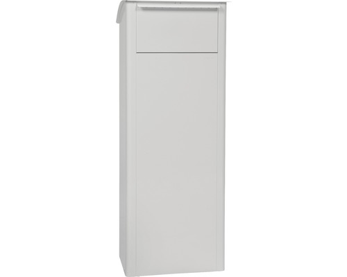 MEFA pakketbrievenbus, gepoedercoat staal, BxHxD 409/1021/326 mm, Beuken 458, verkeerswit RAL 9016, achterinwerpopening