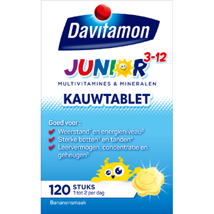 Davitamon Junior 3  KauwVitamines Banaan 120KTB