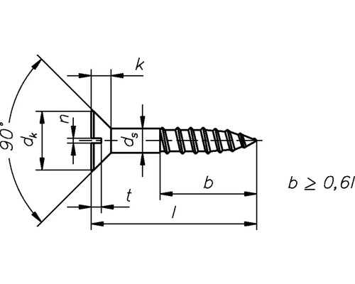 Verzonken houtschroef met sleuf DIN 97 1,6x10 mm verzinkt, 100 stuks