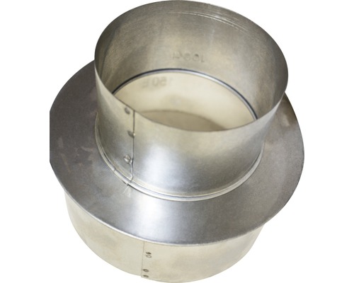 Bertrams kachelpijpverlenging Ø 100-120 mm vuurgealuminiseerd zilver
