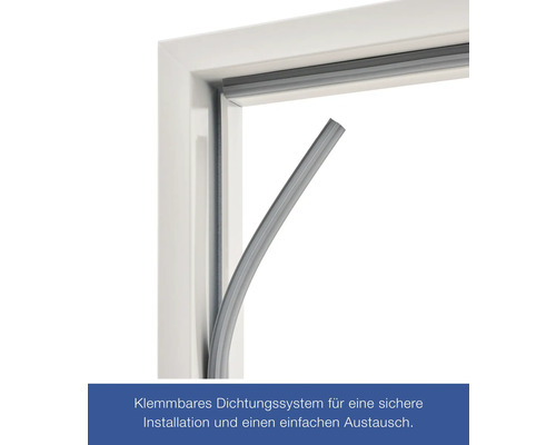 HÖRMANN ZK deurelement wit 875x2000 mm DIN links incl. kruk/krukbeslagset zwart