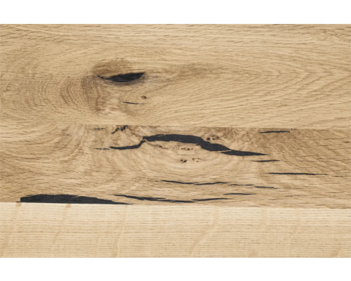 Tafelblad van vintage geolied eikenhout met levendige rand, doorlopende duigen, 1600x800x26 mm