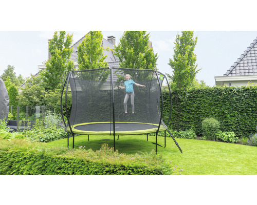 EXIT Silhouette trampoline met veiligheidsnet Ø 244 cm limoen