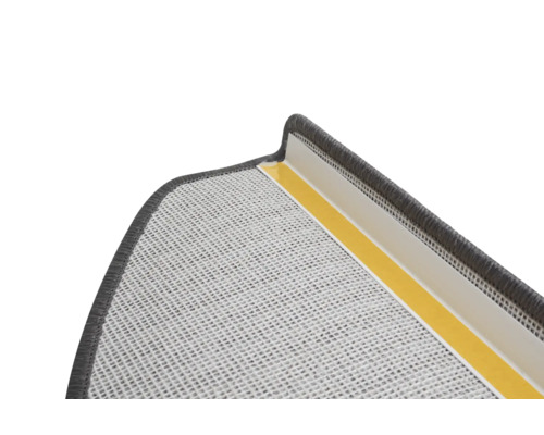 Rambo grijze trapmattenset, 28x65 cm, 15 stuks