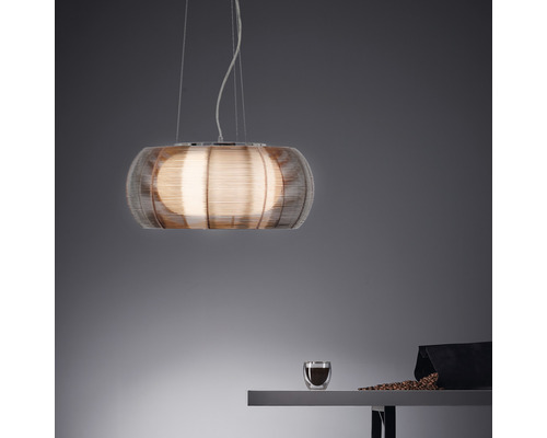 Hanglamp 2-lamp HxØ 122x40 cm brons/chroom