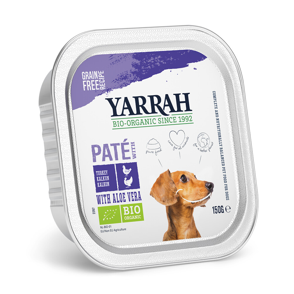 Yarrah Bio Hondenvoer Paté Kip & Kalkoen150 gr