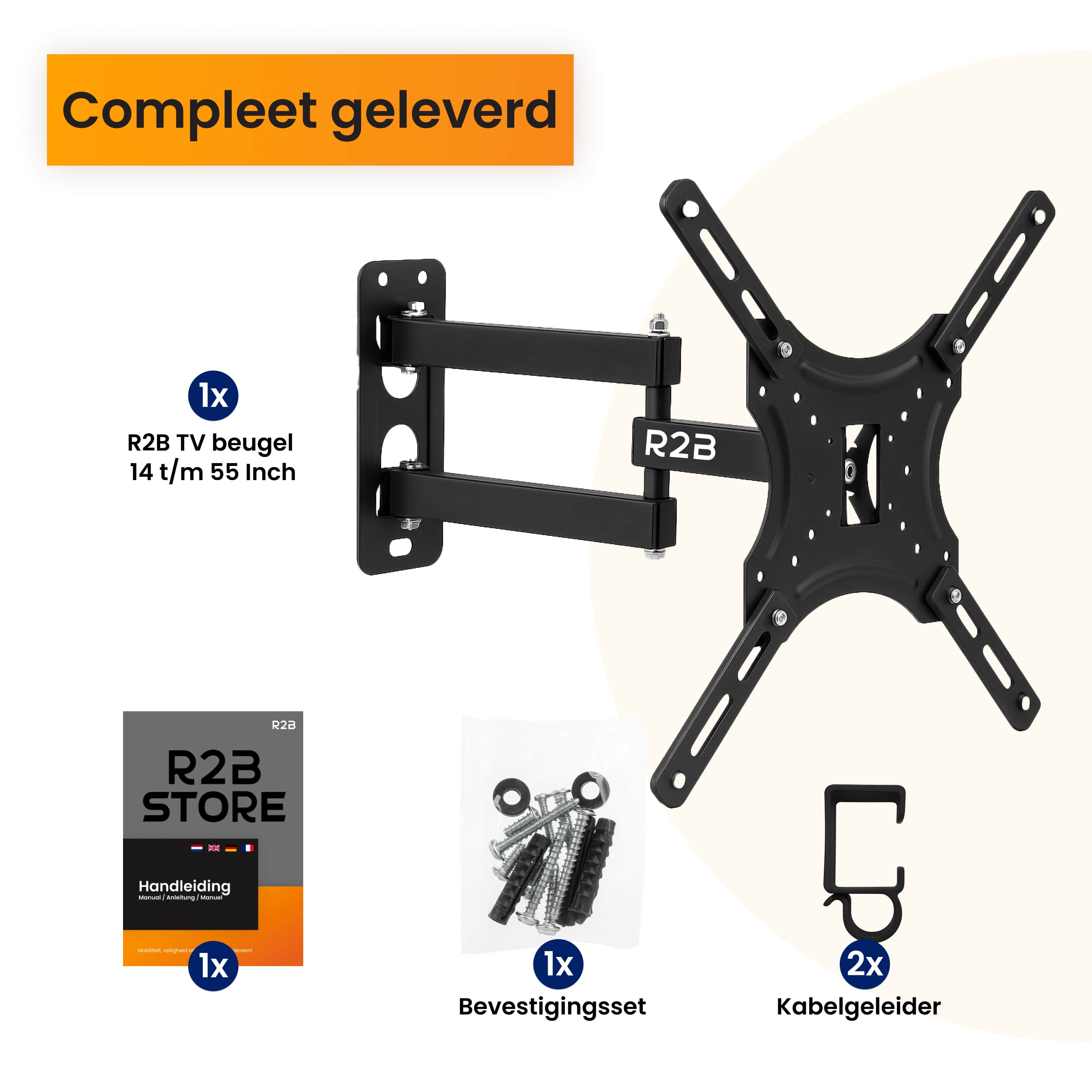 R2B televisiebeugel - 14 t/m 55 Inch