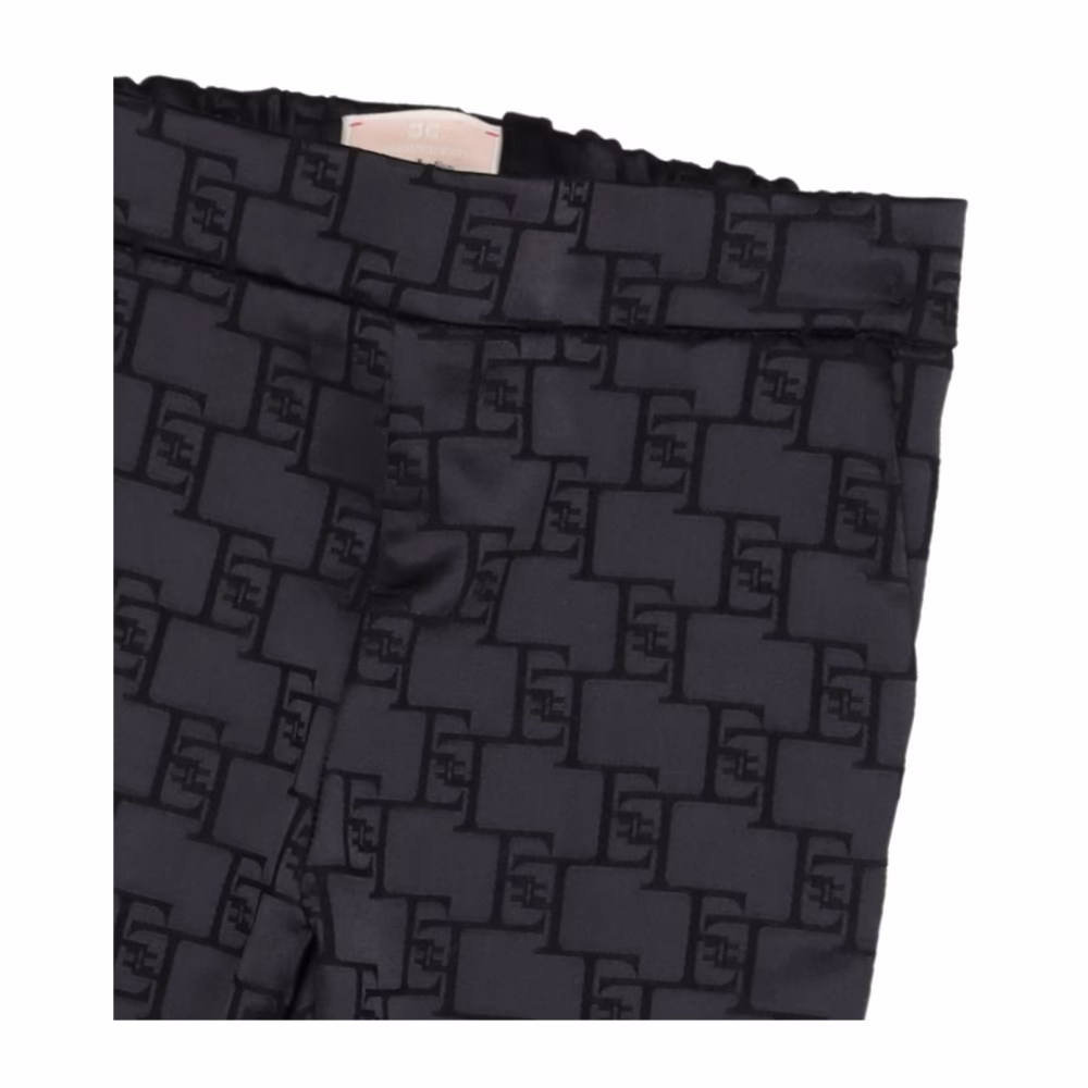 Elisabetta Franchi La Mia Bambina Satin Logo Broek