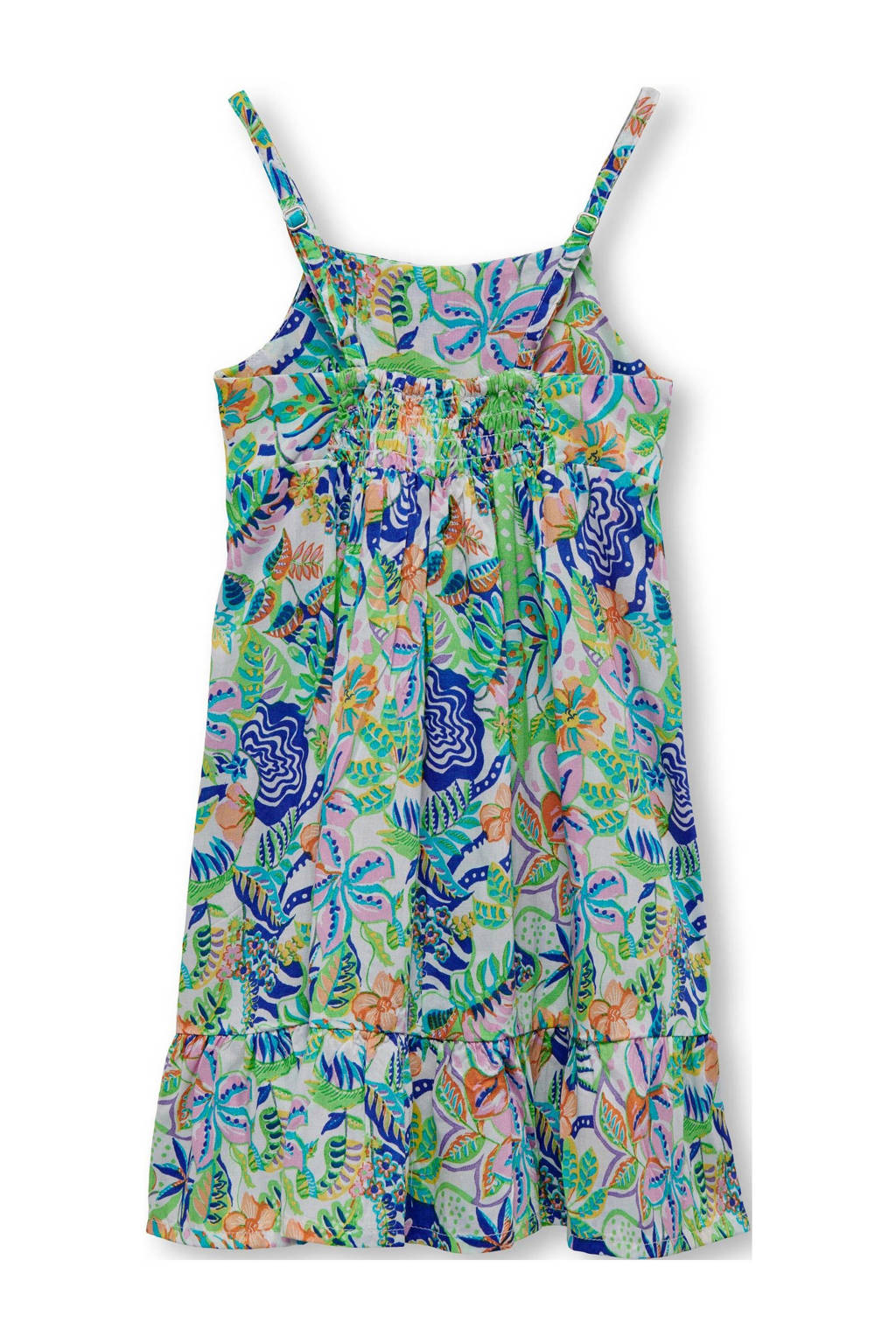 ONLY A-lijn jurk KMGSIENNA-ANN met all over print groen/blauw/wit