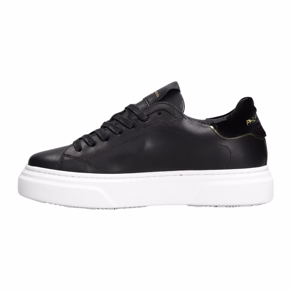 Philippe Model Kinderen Zwarte Leren Platform Schoenen