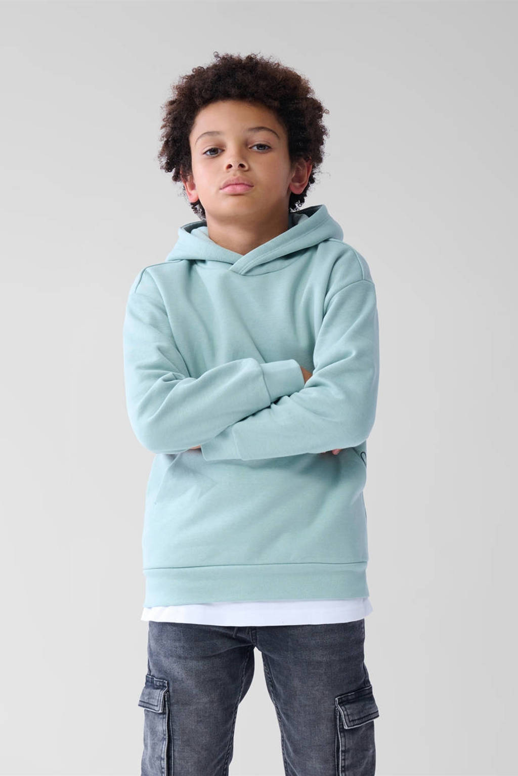 Shoeby hoodie met tekst lichtgroen
