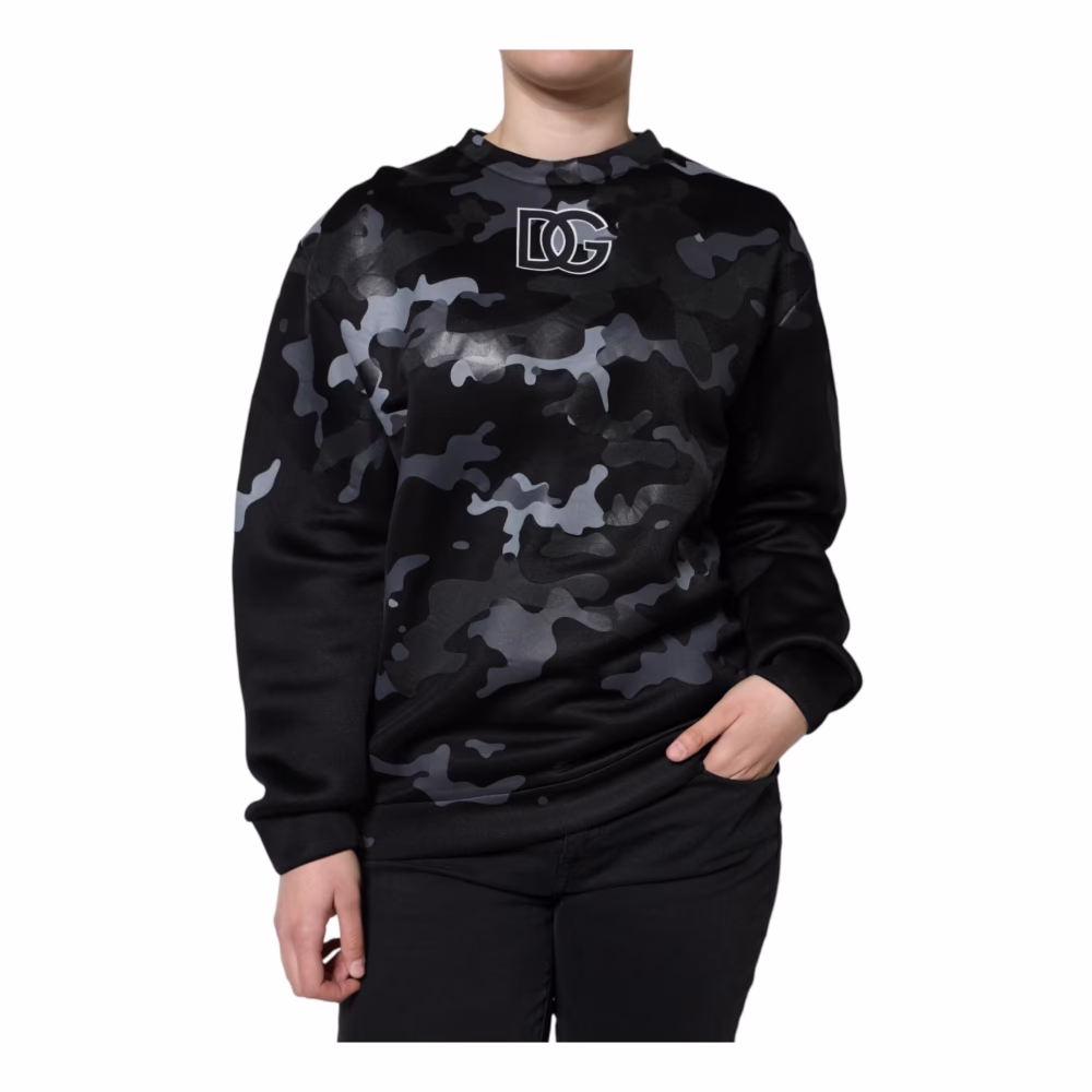 Dolce & Gabbana Camouflage Logo Ronde Hals Sweater